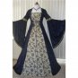 CosplayDiy Women's Renaissance Medieval Wedding Dress Navy Blue Tapestry Halloween Cosplay Costume