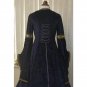 CosplayDiy Women's Renaissance Medieval Wedding Dress Navy Blue Tapestry Halloween Cosplay Costume