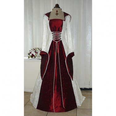 Cosplaydiy Women S Medieval Pagan Wedding Hooded Dress Wedding