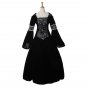 CosplayDiy Women's Black Wedding Medieval Renaissance Victorian Dress For Halloween Party