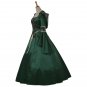 CosplayDiy Women's Elegant Green Medieval Renaissance Dress Ball Gowns Cosplay For Halloween Party