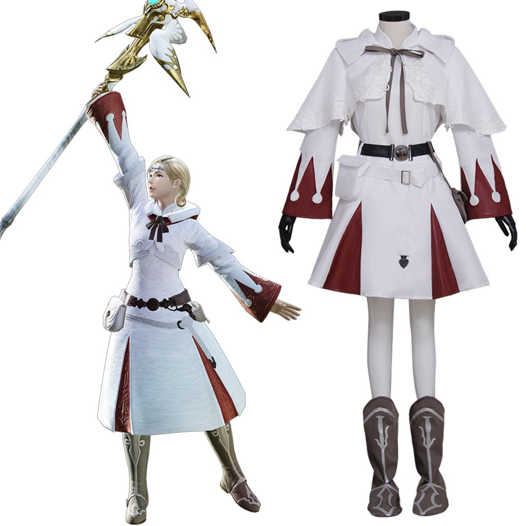 Custom Made Final Fantasy XIV 14 White Mage Cosplay Costume For Halloween.