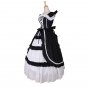 CosplayDiy Women's Black&White Lolita Gothic Medieval Renaissance Halloween Dress Cosplay