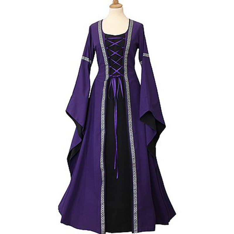 CosplayDiy Women's Purple Medieval Victorian Dress Cosplay For ...