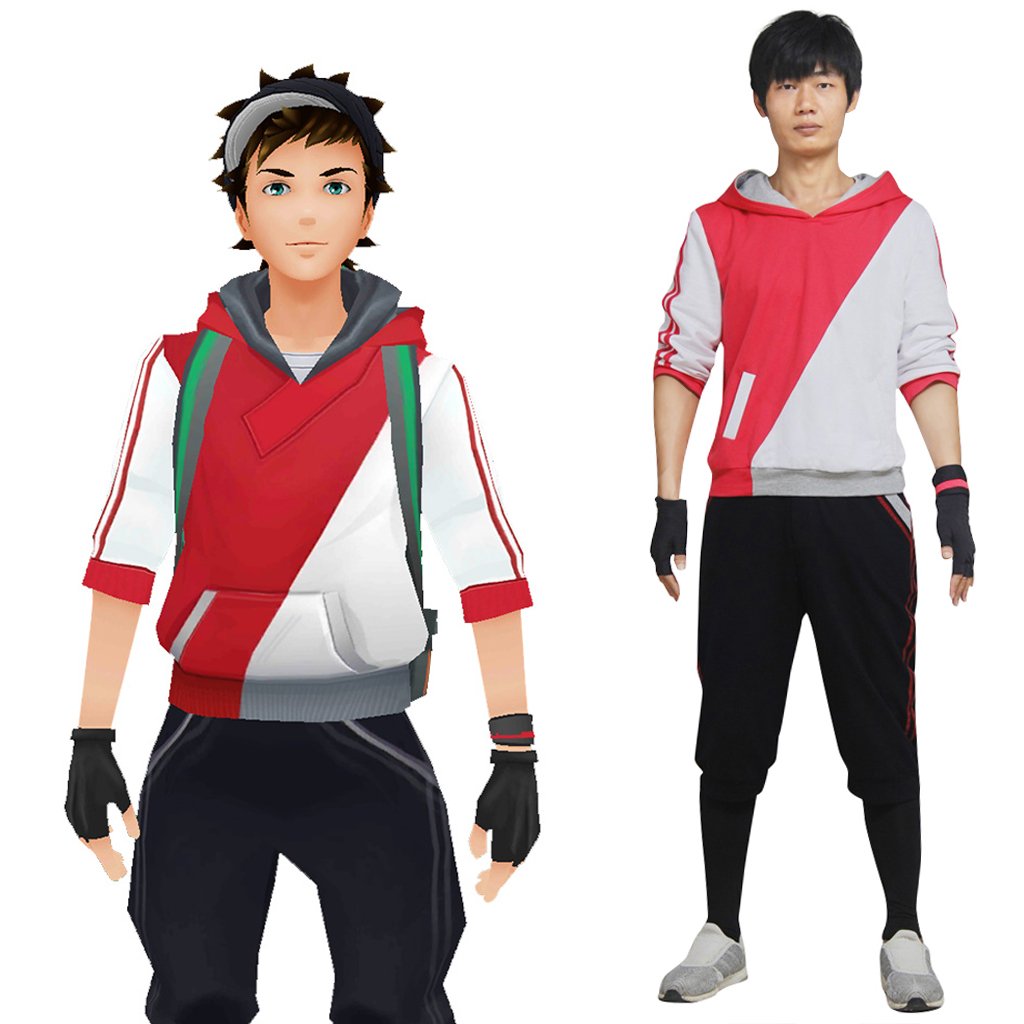 CosplayDiy Men's Outfit Pokemon Go Trainer Red Costume Cosplay For Chr...