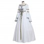 CosplayDiy Women's White Medieval Wedding Dress Victorian Style Cosplay For Party