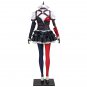 Cosplaydiy Black&Red Women's Dress Movie  Batman Harley Quinn Cosplay Costume For Party