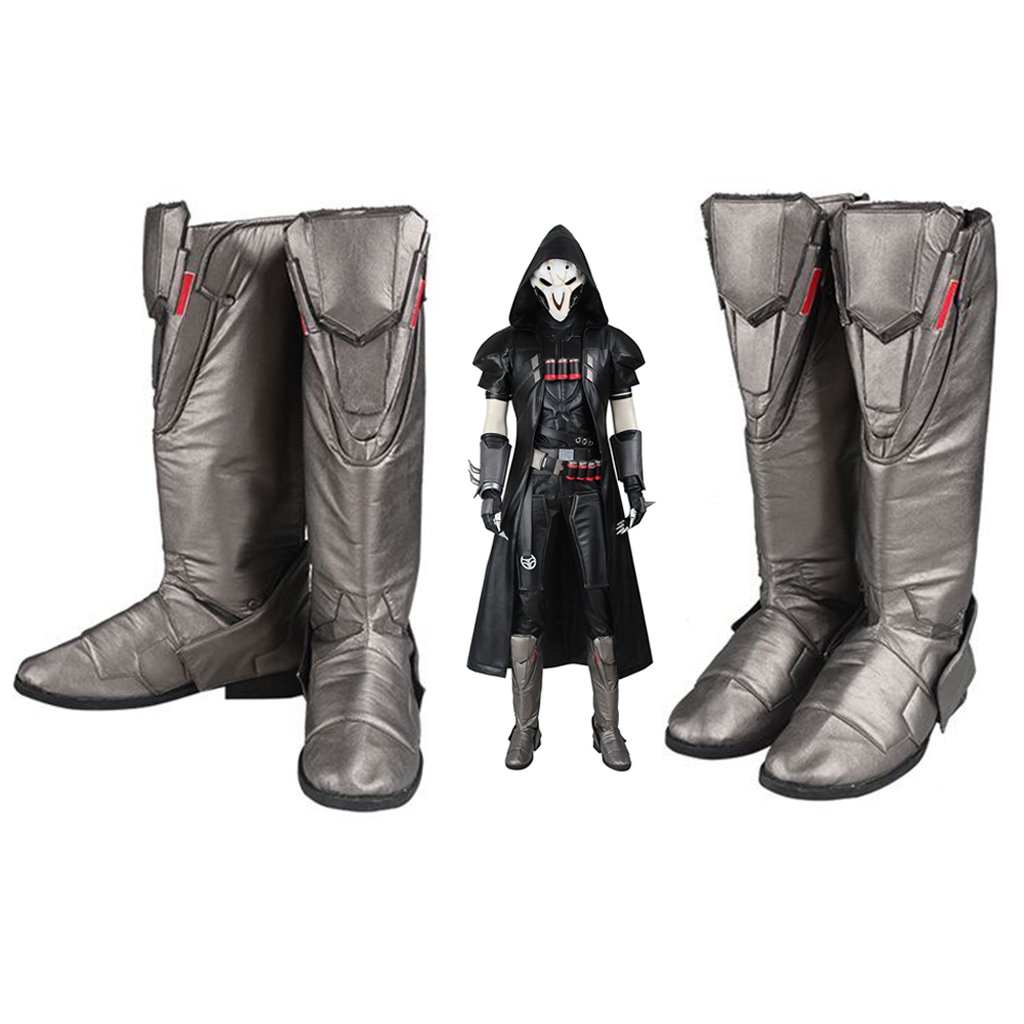CosplayDiy Hot Men's Boots Game Overwatch Cosplay Reaper Boots For Party