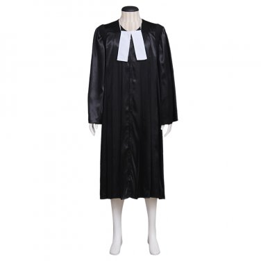 Unisex Matte Robe Costume For Halloween Judge Robe Cosplay