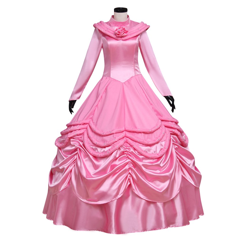 CosplayDiy Women's Dress From Beauty and the Beast Belle Dress Pink Version