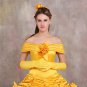 Beauty and Beast Cosplay Princess Belle Gloden Dress Women Dress Cosplay