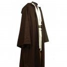 Cosplaydiy Men's Outfit Star Wars Obi-Wan Kenobi Jedi Tunic Robe Costume Cosplay For Halloween