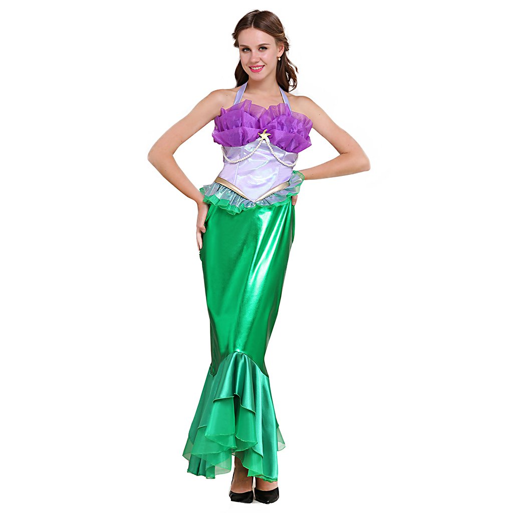 The Little Mermaid Ariel Dress Women Sleeveless Beach Dress Over Hip Dress