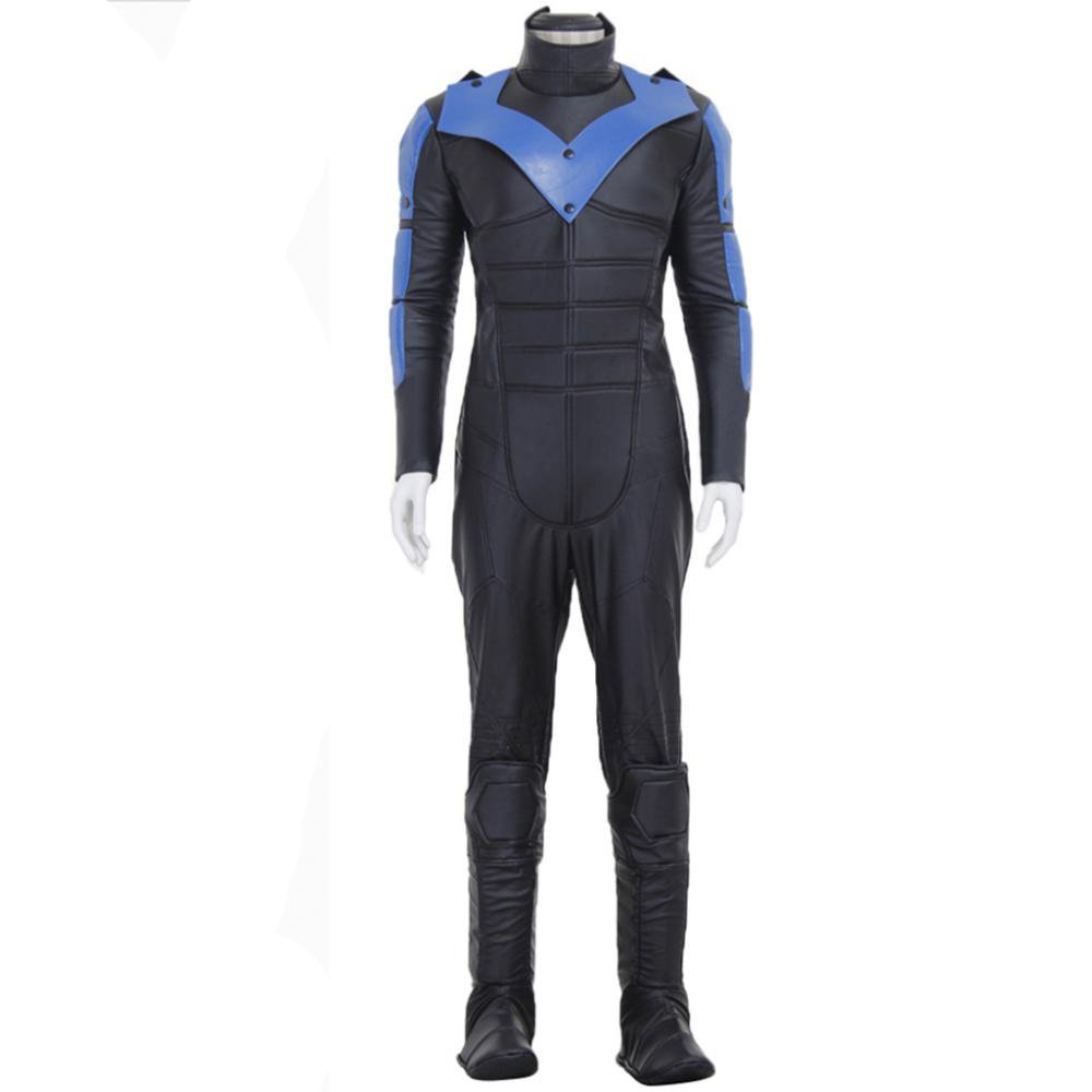 Cosplaydiy Mens Batman Arkham City Nightwing Cosplay Costume For Party