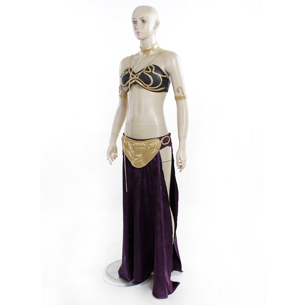 CosplayDiy Women's Dress Star Wars Princess Leia Slave Dress Costume