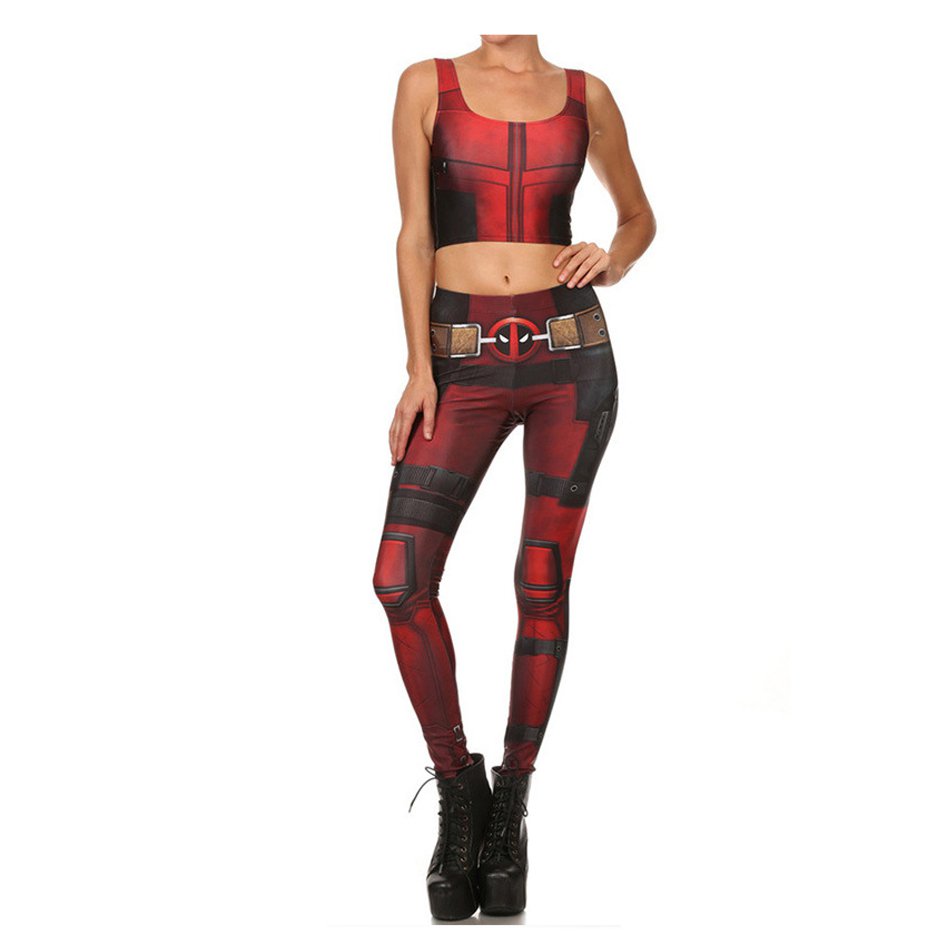 Deadpool Wade Winston Wilson Sexy Sport Tights Vest Pants Costume Cosplay for Cosplay Party