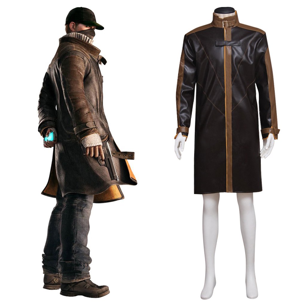 Watch Dog Adult's Jacket Top Hat Mask Costume Cosplay for Halloween Carnival Party
