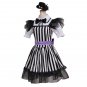 New Arrival Girl's White&Black Striped Short Dress Hats Cosplay Momoiro Clover Stage Costume Cosplay