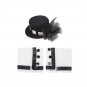 New Arrival Girl's White&Black Striped Short Dress Hats Cosplay Momoiro Clover Stage Costume Cosplay