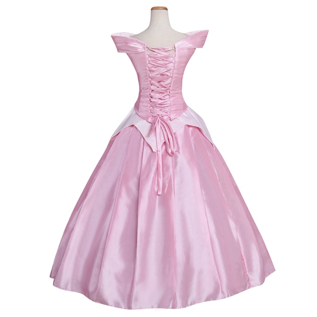 Adults Pink Dress Sleeping Beauty Princess Aurora Custom Made Dress Cosplay For Party 