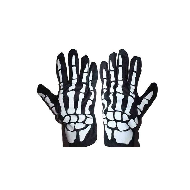 2017 New Arrival Scary Skull Printing Gloves for Halloween Carnival Party