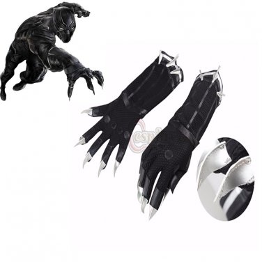 black panther adult gloves