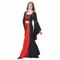 Medieval European retro style ladies dress black and red appealing custom made