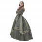 Custom made 1890s Victorian day dress cosplay civil war style green dress