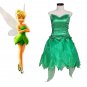 Peter Pan Tinker Bell Dress Cosplay Costume Girl's Dress Green Princess Dress Custom Made