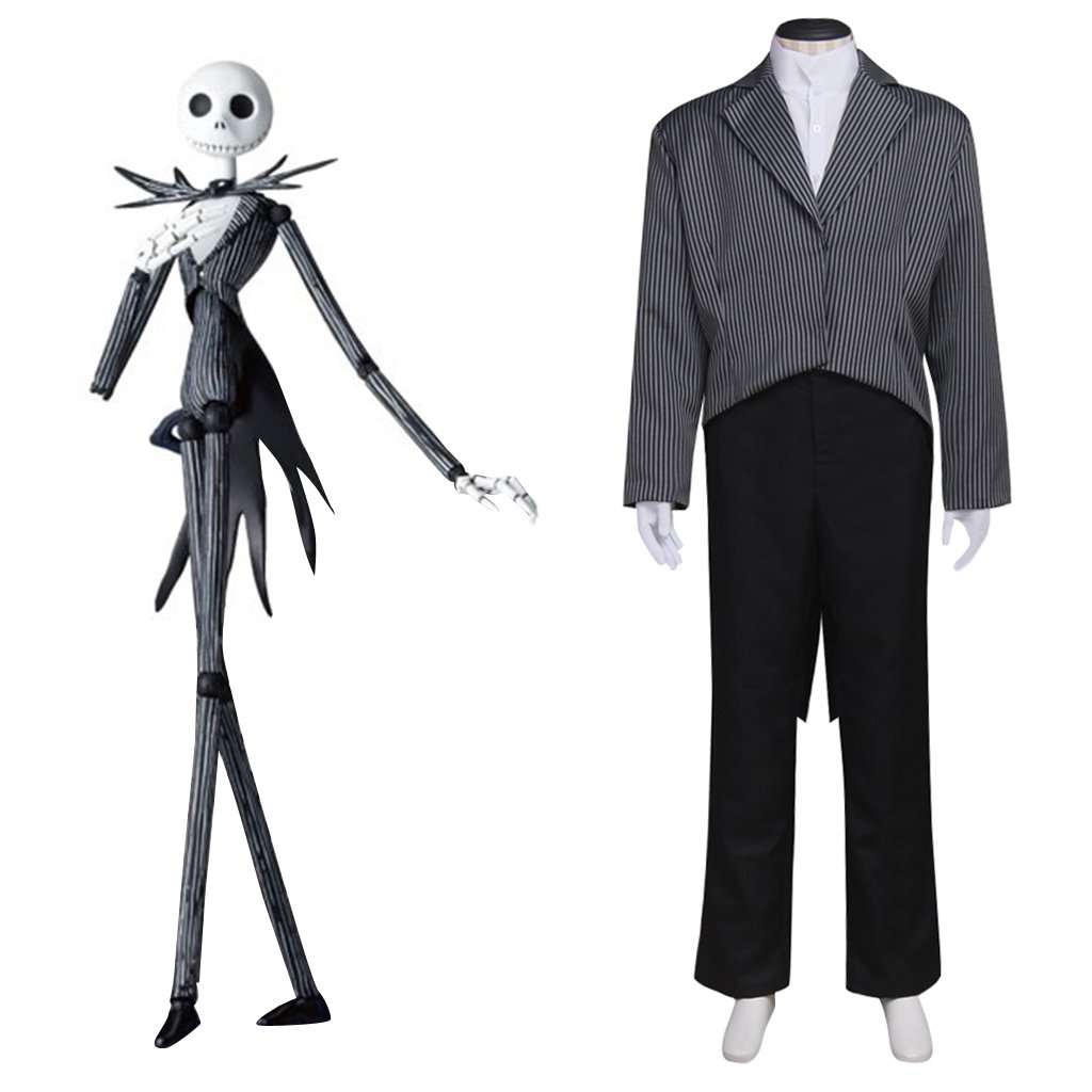 The Nightmare Before Christmas Jack Skellington Cosplay Costume Men's Suits Uniform Costume