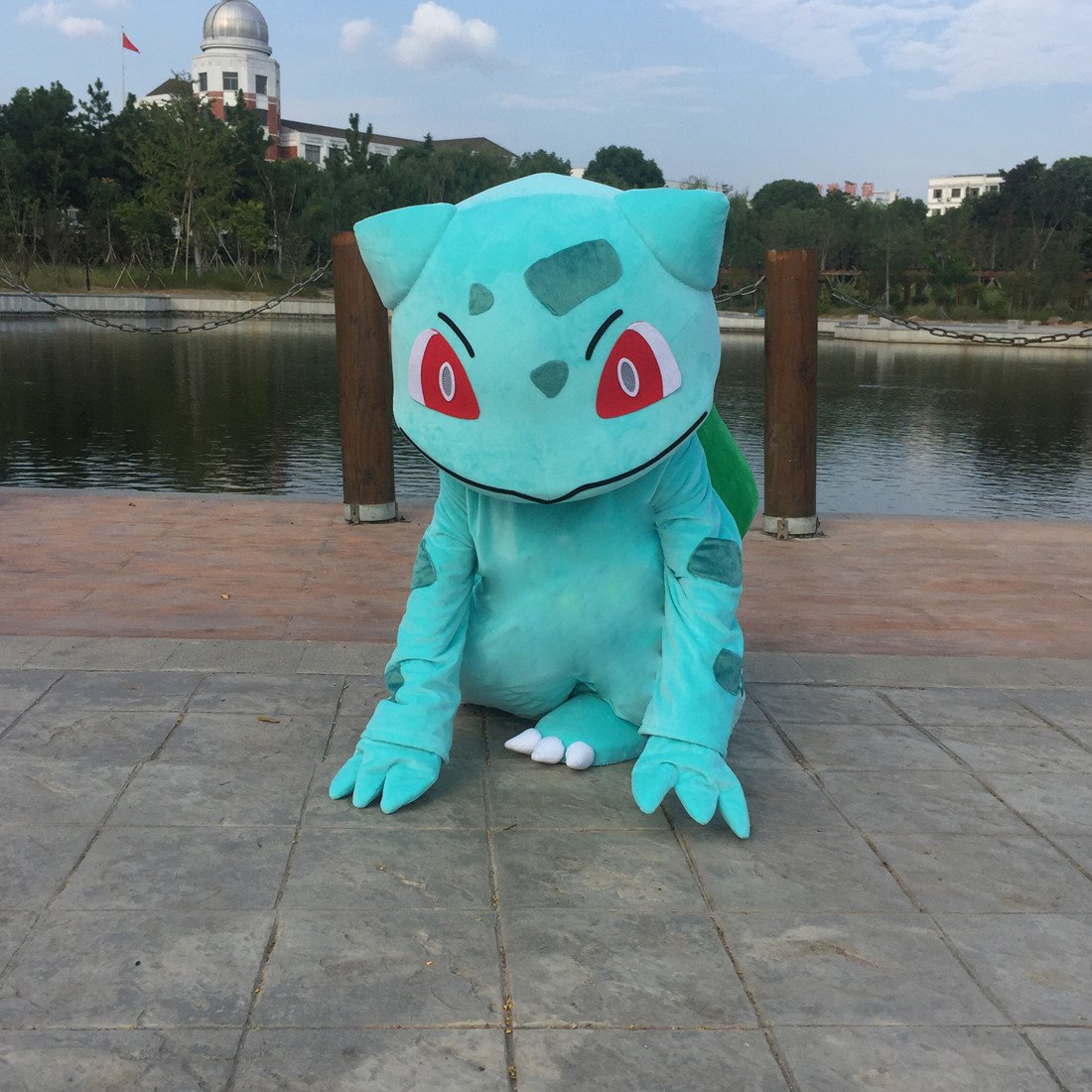 Game Pokemon Bulbasaur Cartoon Character Animal Pocket Monster Dress Mascot Costume Cosplay