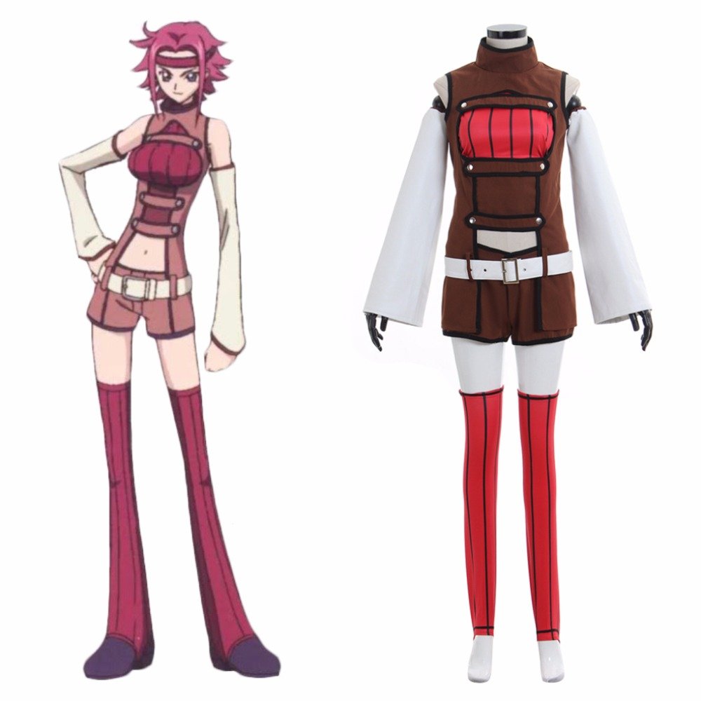 Anime legend Code Geass Lelouch of the Rebellion Kallen Stadtfeld Cosplay Costume