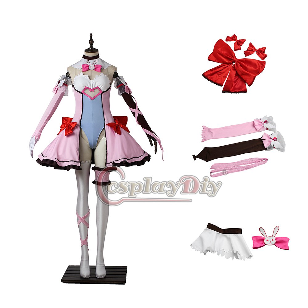 2017 Game Overwatch Hana Song OW D.va Cosplay Costume Pink Dress