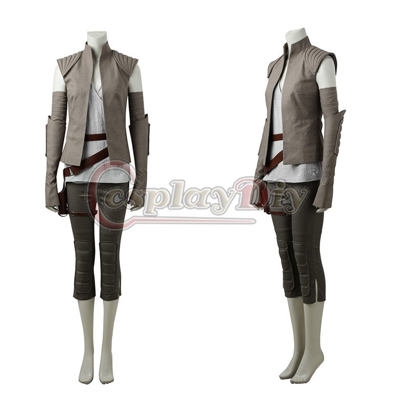 Cosplaydiy Star Wars The Last Jedi Rey Cosplay Costume Women's Costume ...