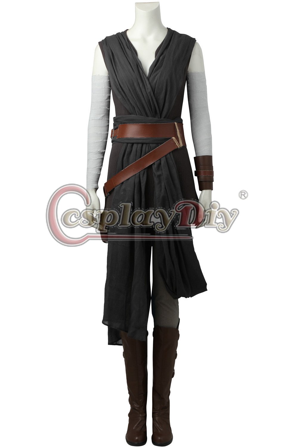 Cosplaydiy Star Wars The Last Jedi Rey Cosplay Costume Women's ...