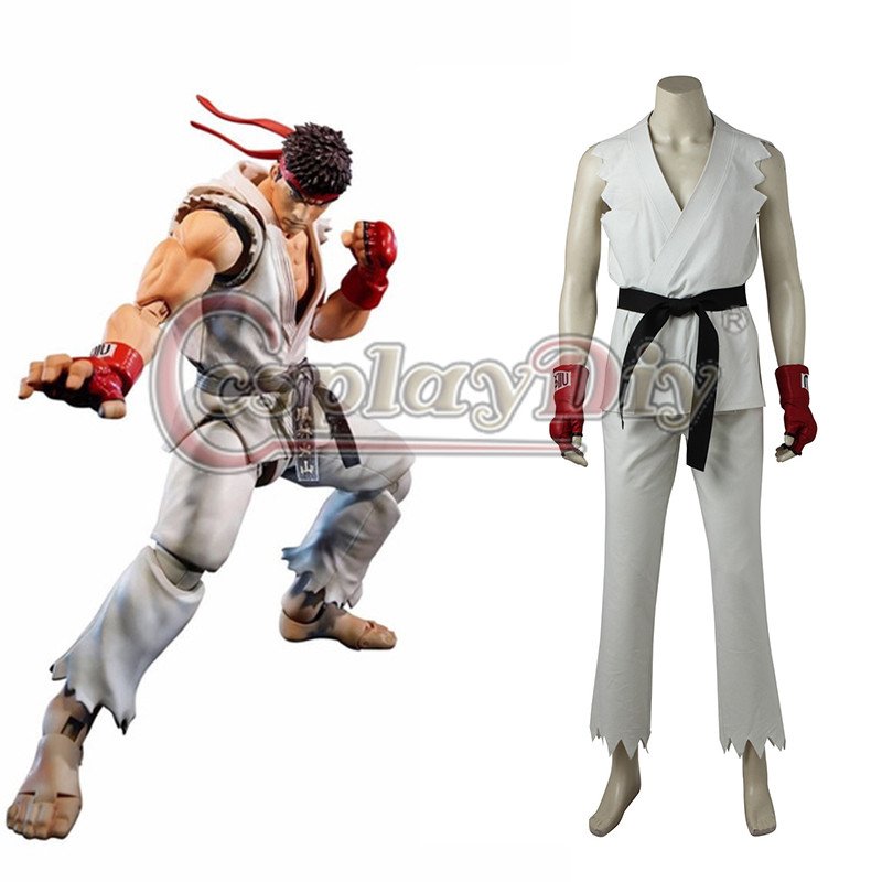 Custom Made Street Fighter V Ryu Cosplay Costume Men Halloween Party Costume 