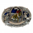 Championship Rodeo Vintage Oversized Supersized Bergamot Pewter Belt Buckle
