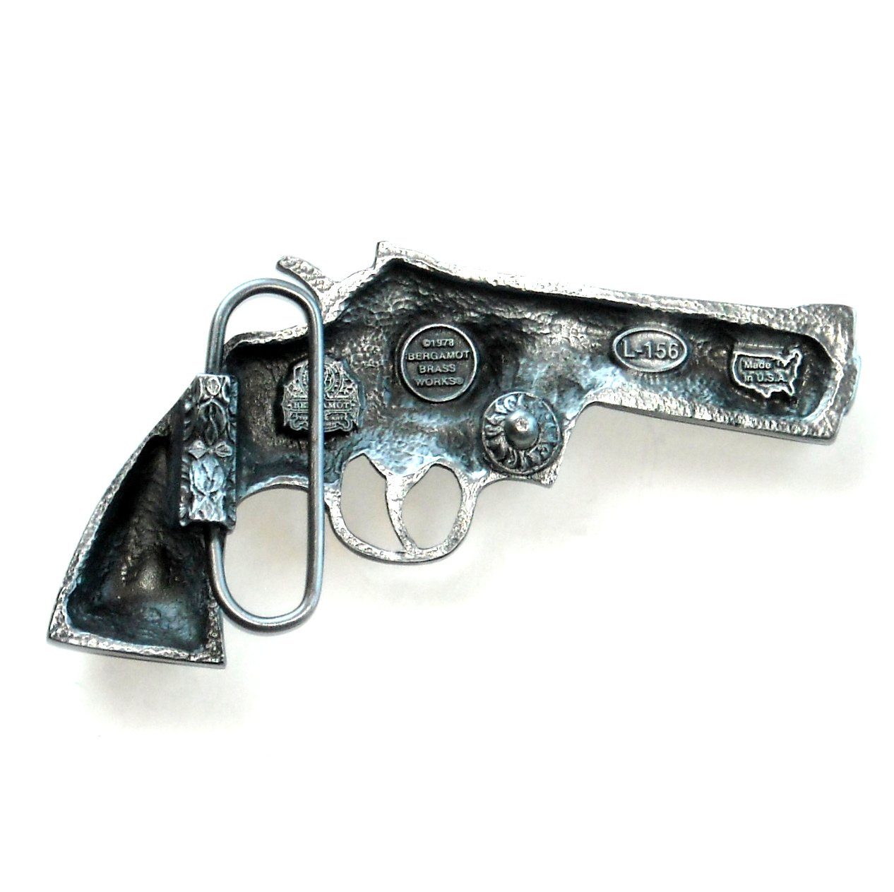 Colt Python 357 Magnum Pistol Vintage Bergamot 3D American Belt Buckle