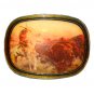 Indian Native Buffalo Hunt Vintage Brass Belt Buckle