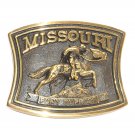 Missouri Pony Express Heritage Mint Solid Brass Vintage Belt Buckle Missouri Pony Express Heritage Mint Solid Brass Vintage Belt Buckle