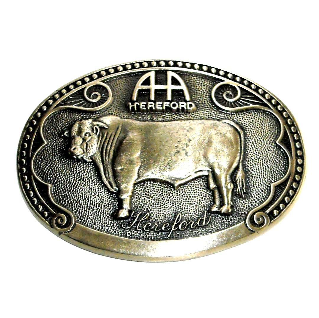 American Hereford Tony Lama First Edition Brass Belt Buckle