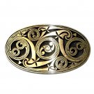 Celtic Scroll Hand Casted Sanded Finish Solid Bronze Belt Buckle Celtic Scroll Hand Casted Sanded Finish Solid Bronze Belt Buckle