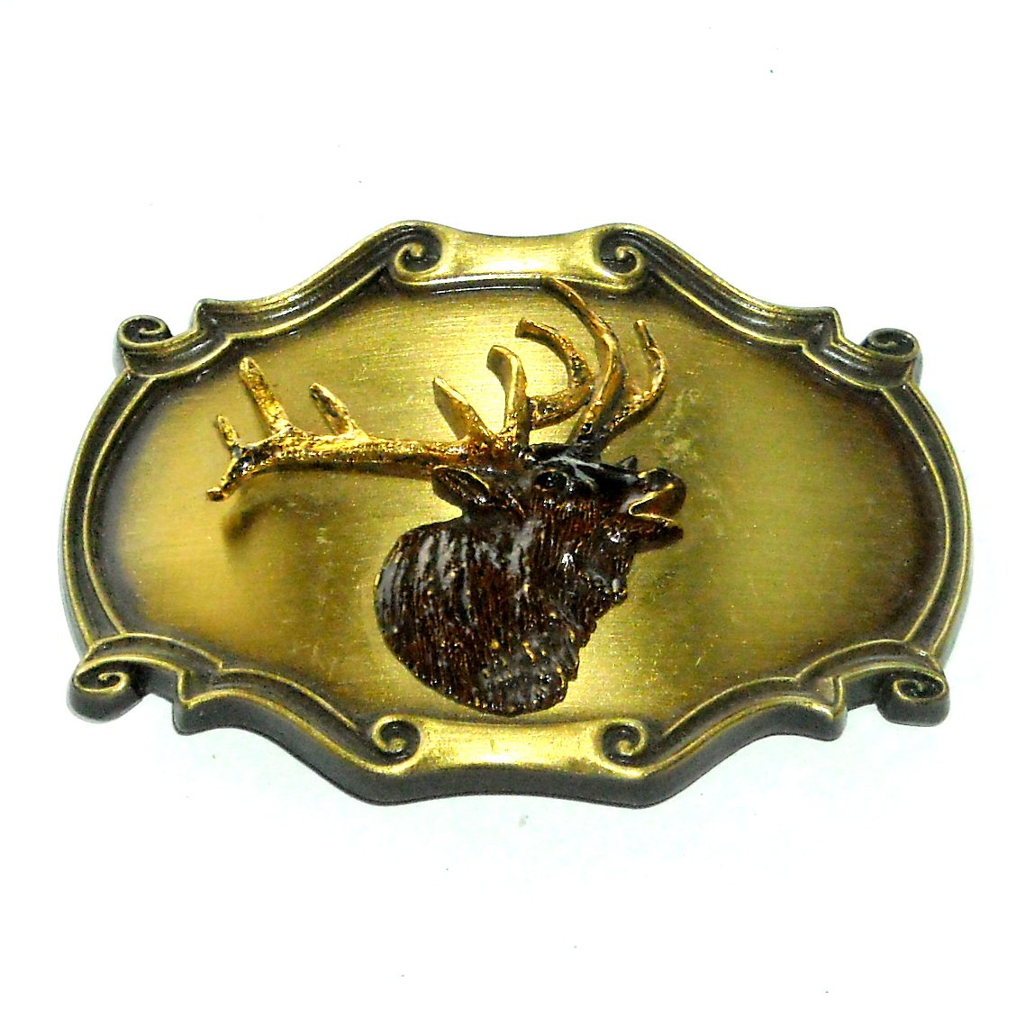 Oregon Elk Trophy 3D Vintage Raintree Belt Buckle