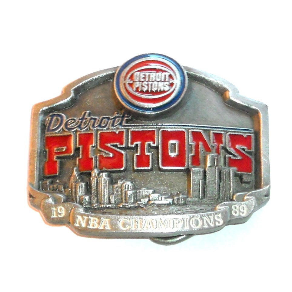 Detroit Pistons NBA Champions Vintage Official Pewter Belt Buckle