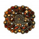 Faux Stone Beads Boho Bobo Vintage Brass Western Belt Buckle