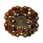 Faux Stone Beads Boho Bobo Vintage Brass Western Belt Buckle
