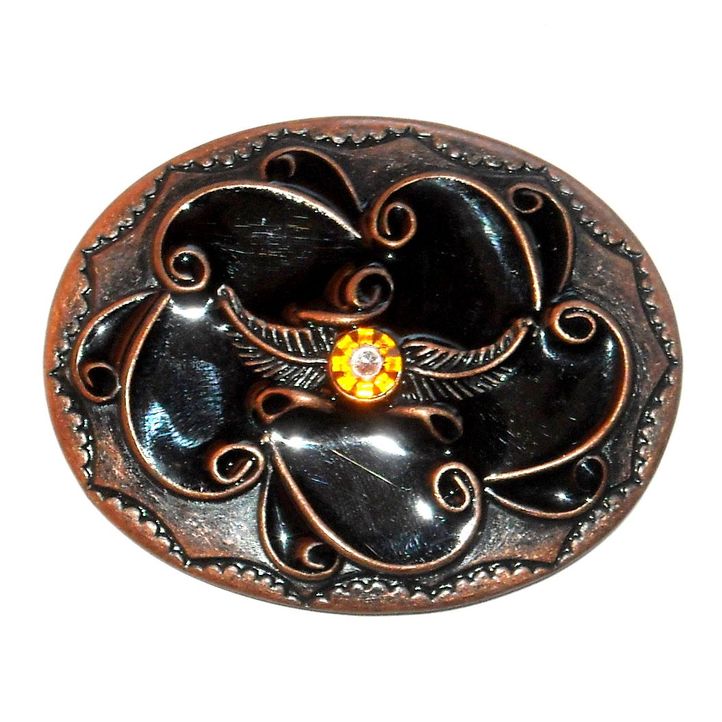 Lacquer Beads Boho Bobo Vintage Copper Western Belt Buckle