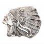 Native American Indian Chief 3D Bergamot US Pewter Belt Buckle
