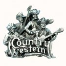 Country Western Music Band Original Bergamot 3D Pewter US Belt Buckle