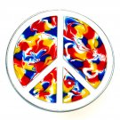 Peace Love Symbol Sign Psychedelic Colors Bergamot US Belt Buckle Peace Love Symbol Sign Psychedelic Colors Bergamot US Belt Buckle